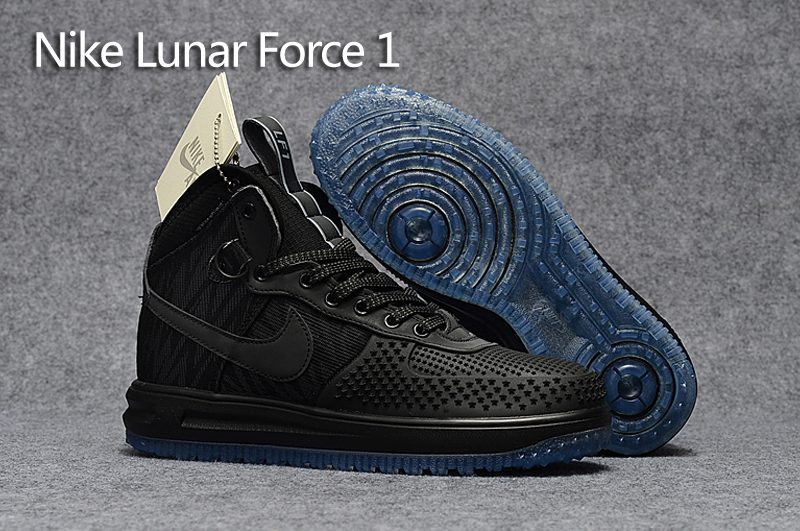 Nike Lunar Force 1 Laser 3M All Black Shoes - Click Image to Close